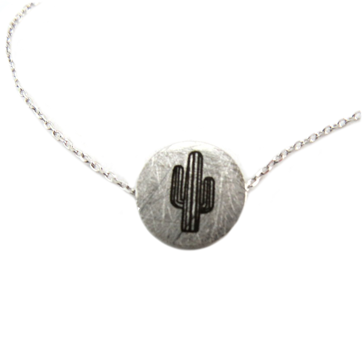 Bracelet artisanal \'Cactus\' argenté -  12x12 mm - [Q6063]