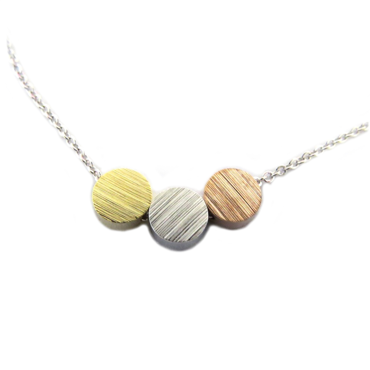 Bracelet artisanal \'Boho\' argenté tricolore -  18x6 mm - [Q6070]
