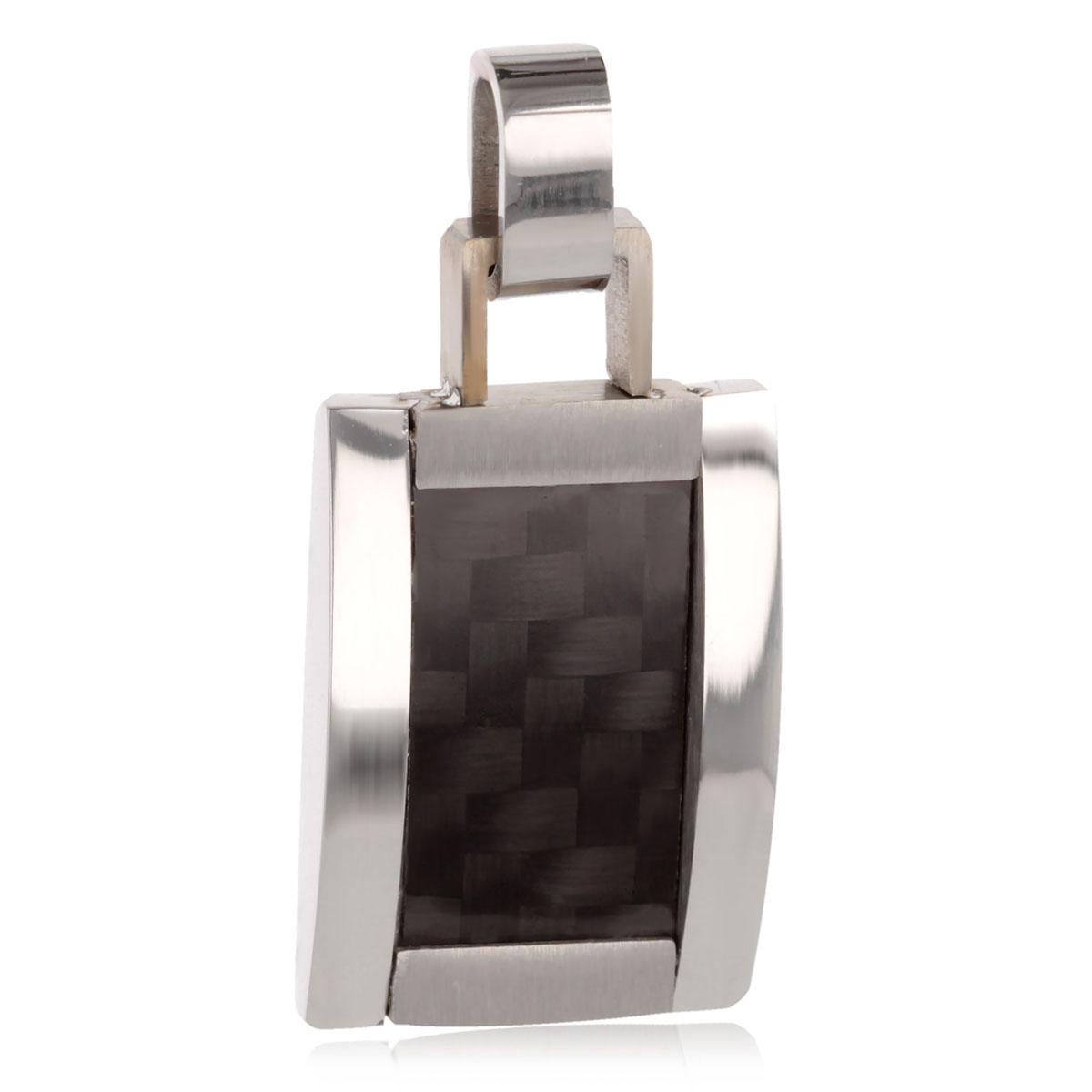 Pendentif Homme \'Peaceful\' Acier carbone - 22x16 mm - [Q7025]