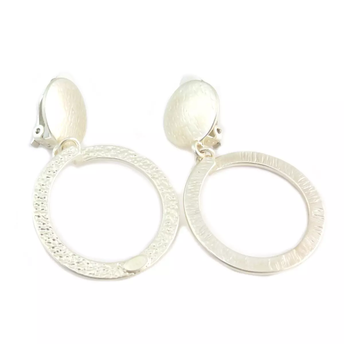 les trésors de lily Clips Créateur 'Antica' argenté 63x38 mm [Q7630]