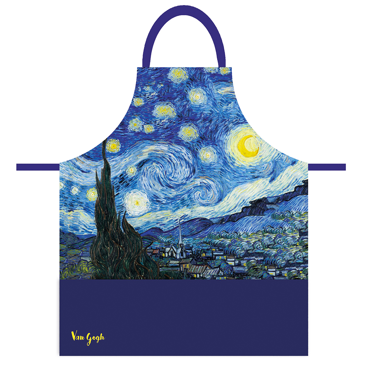 Tablier créateur \'Vincent Van Gogh\' (La Nuit Etoilée) - 78x68 cm - [Q9253]