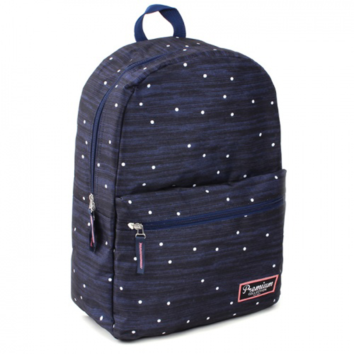 Sac à dos créateur \'Milky Kiss\' marine (petits pois) - 41x30x16 cm - [Q9757]