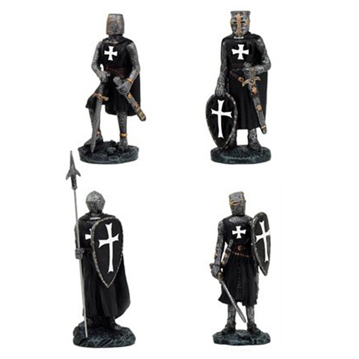 Set 4 figurines \'Les Croisés\' hospitalier - 10 cm - [Q9772]