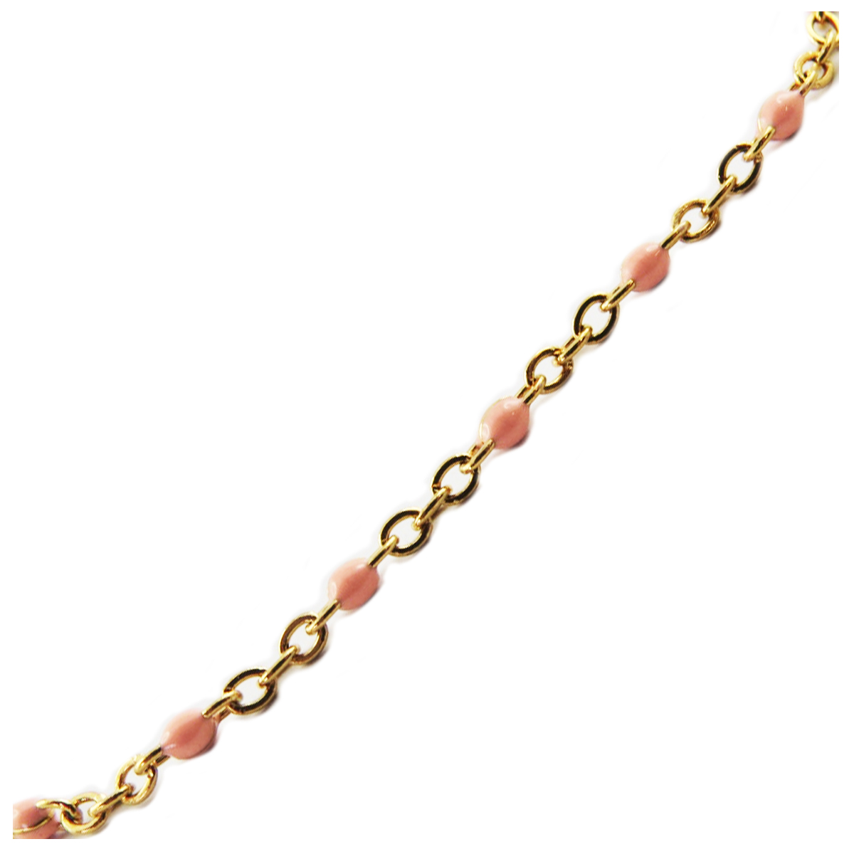 Collier créateur acier \'Boho\' rose doré - 2 mm - [R0215]