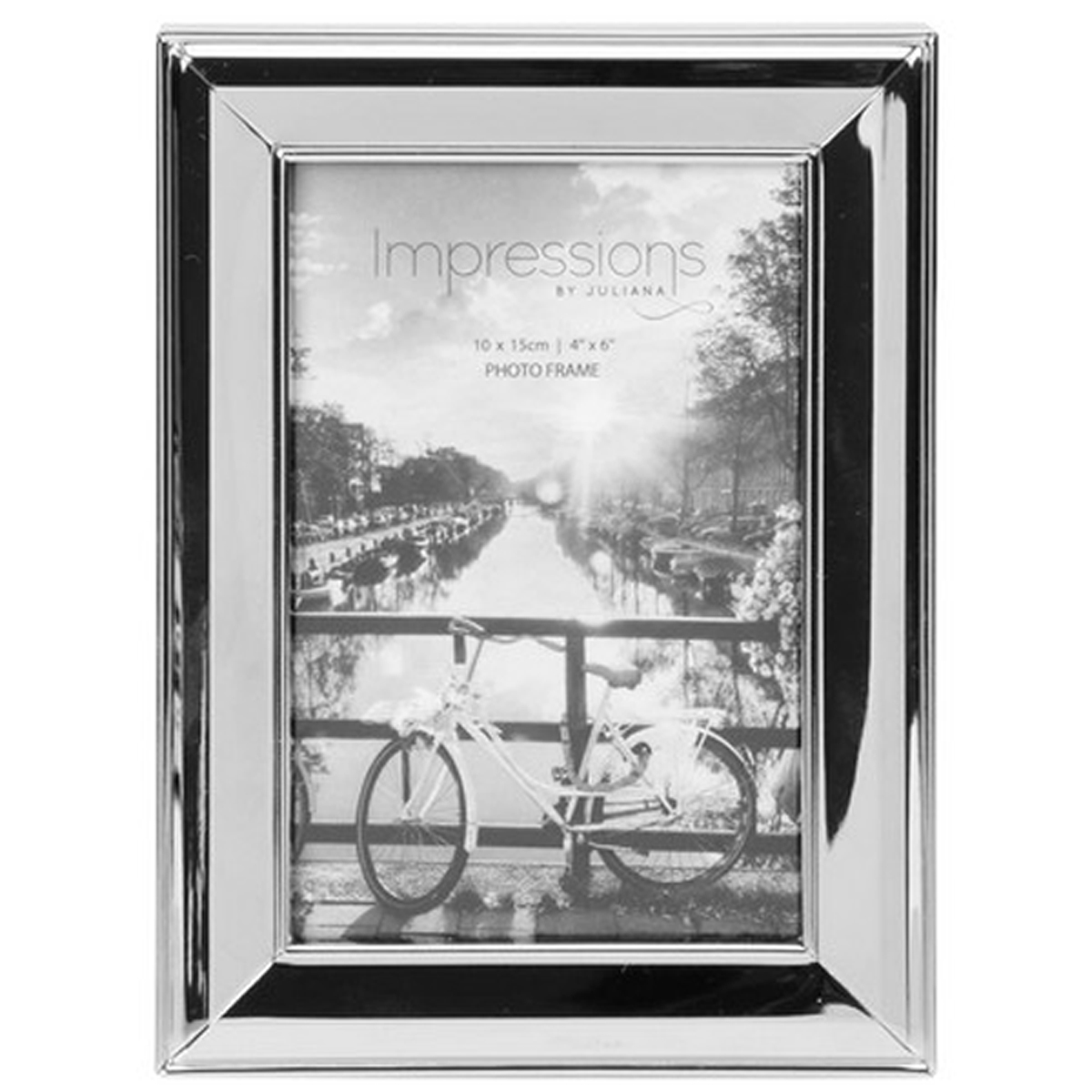 Cadre Photo \'Design\' argenté  - photo 10x15 cm - [R0386]