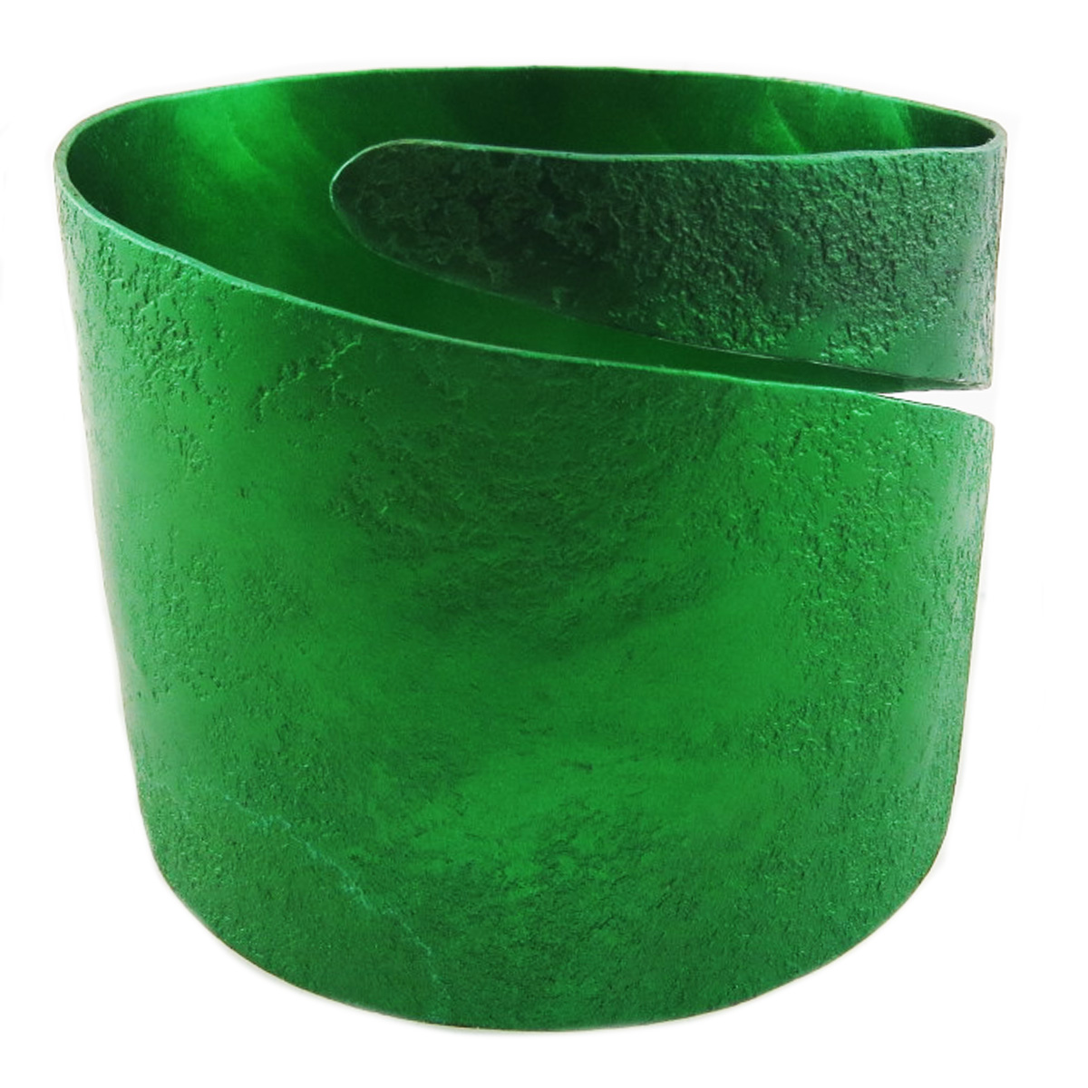Bracelet artisanal \'Aluminirock\' vert - largeur 55 cm - [R1225]