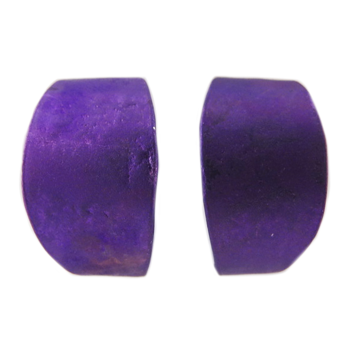 Créoles artisanales \'Aluminirock\' violet - 17 mm, 10 mm - [R1229]