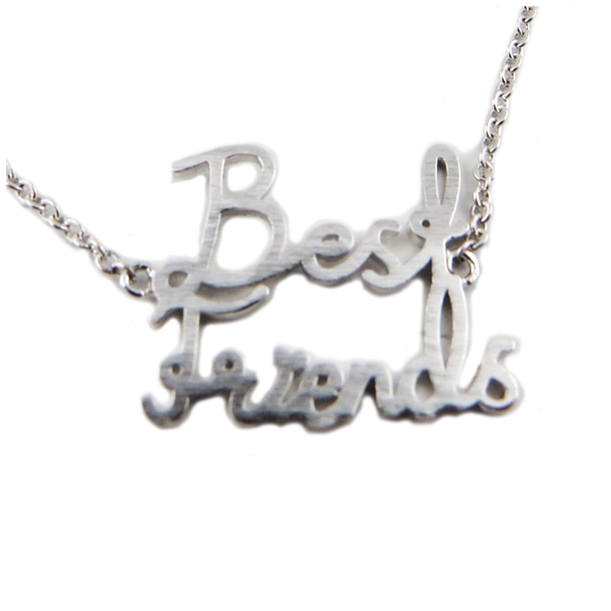 Bracelet artisanal \'Best Friends\' argenté -  20x15 mm - [R1372]