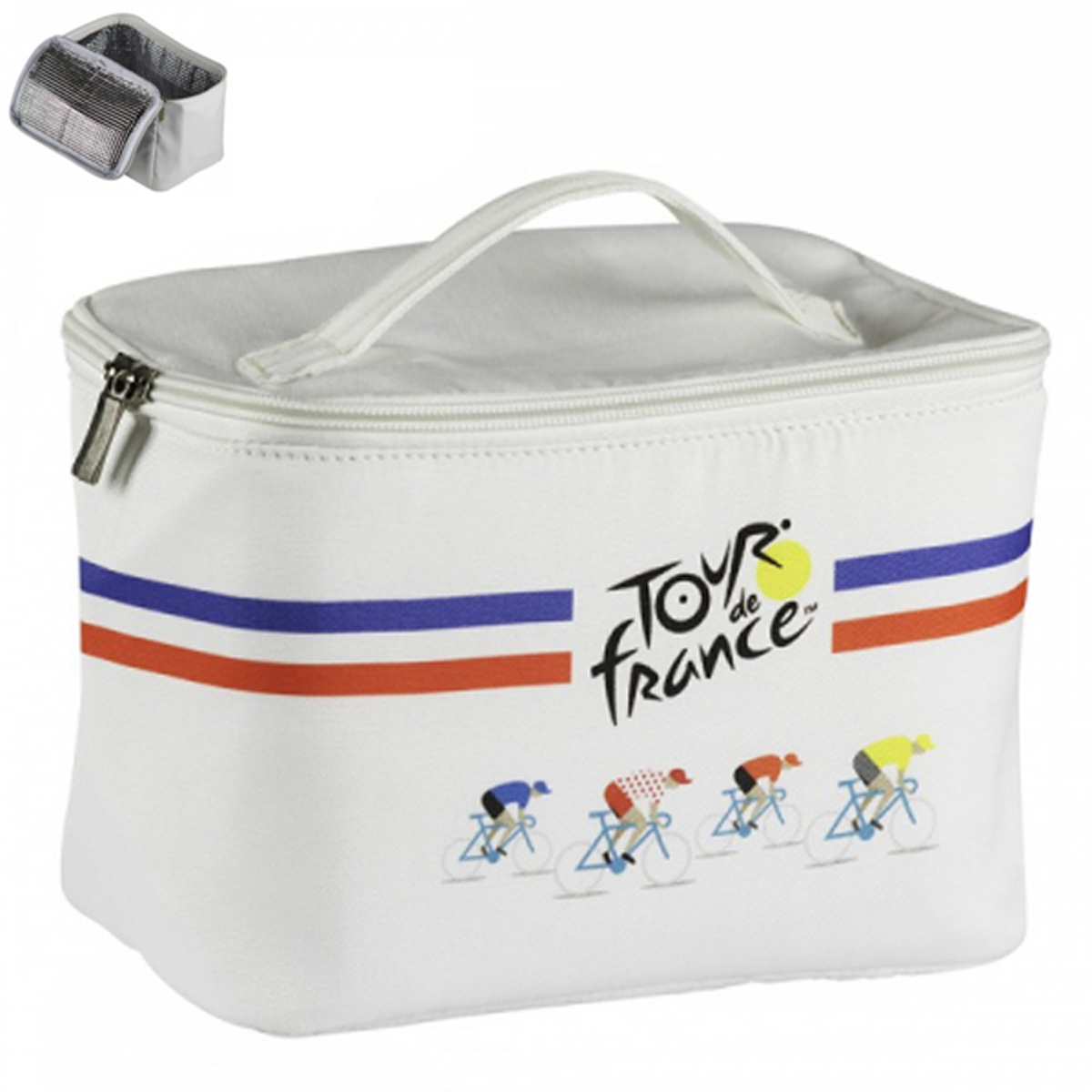 Sac repas isotherme \'Tour de France\' bleu blanc rouge - 23x155x13 cm - [R1991]