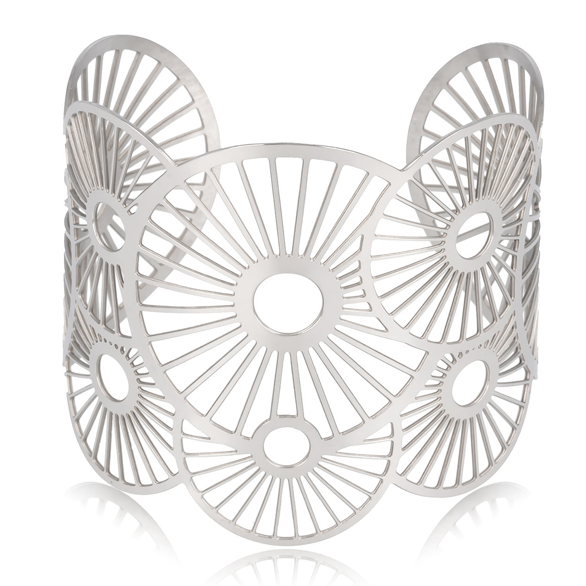 Bracelet Acier \'Flora\' argenté - 54 mm , 57 mm - [R2645]
