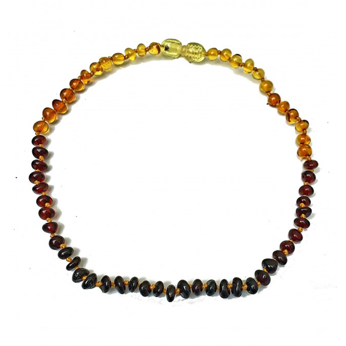 Collier bébé artisanal \'Inspiration\' Ambre 3 tons - 30 cm 5 mm - [R3683]