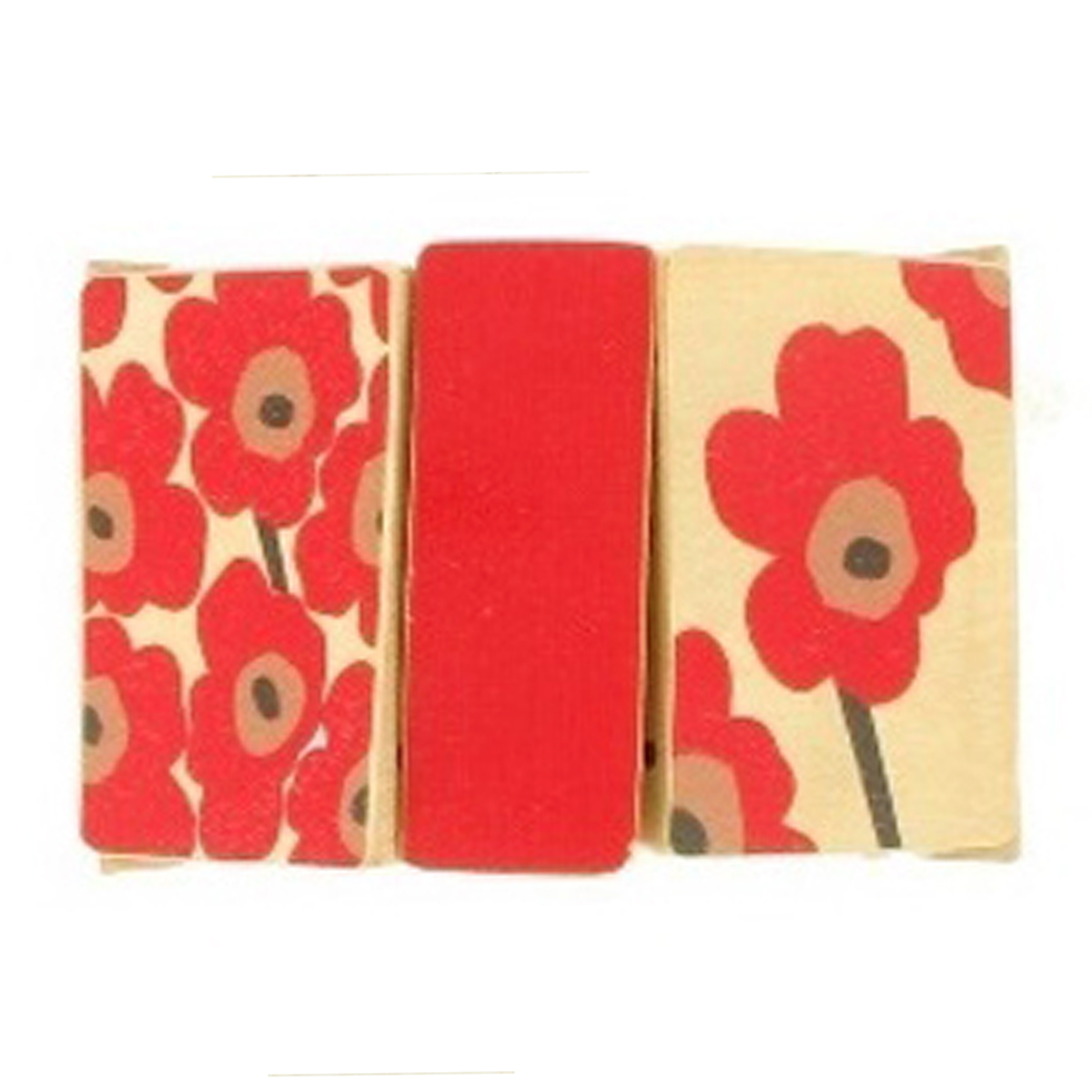 Bracelet artisanal \'Mistinguette\' rouge beige (sakura) - 45 mm - [R4299]