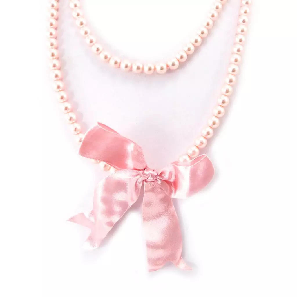 les trésors de lily Sautoir créateur 'Sissi' rose 117 cm 8 mm [R5218]