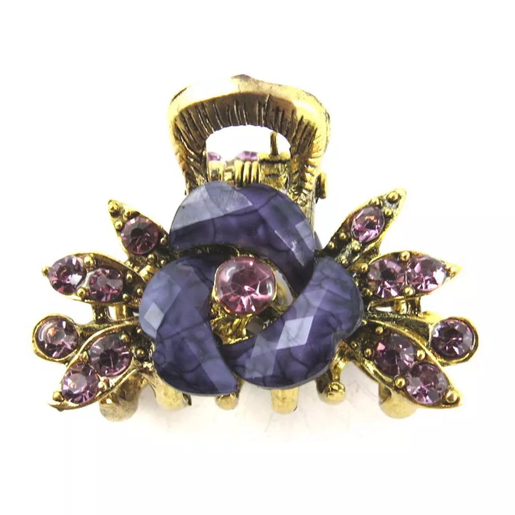les trésors de lily Pince créateur 'Bohemian Rhapsody' violet doré 36x25 mm [R5347]