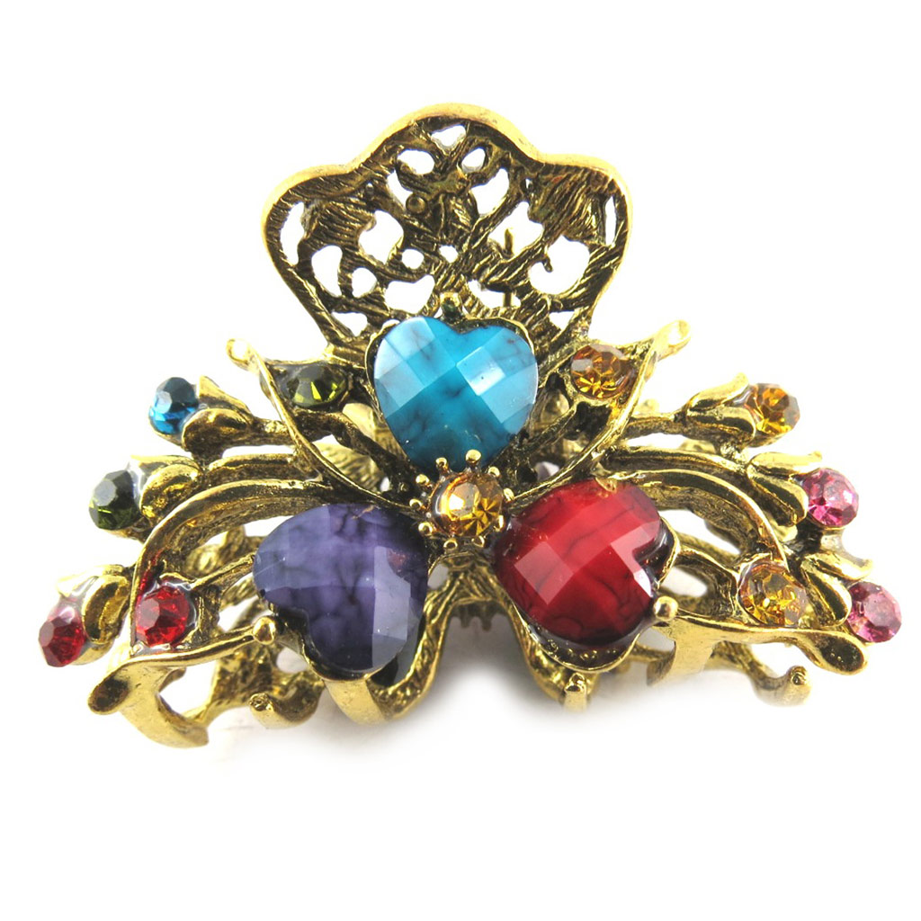 Pince créateur \'Bohemian Rhapsody\' multicolore doré - 5x3 cm - [R5360]