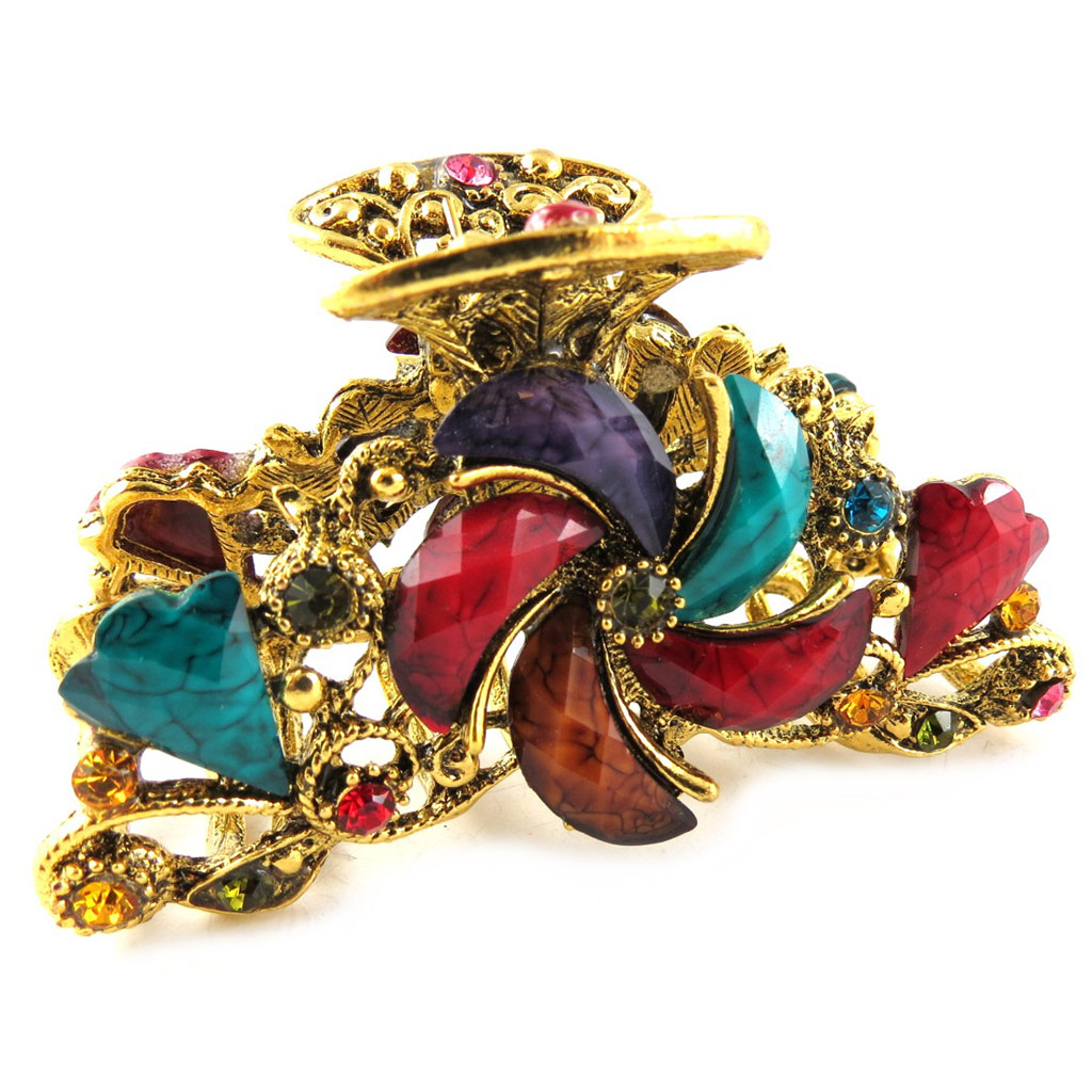Pince créateur \'Bohemian Rhapsody\' multicolore doré - 8x4 cm - [R5392]