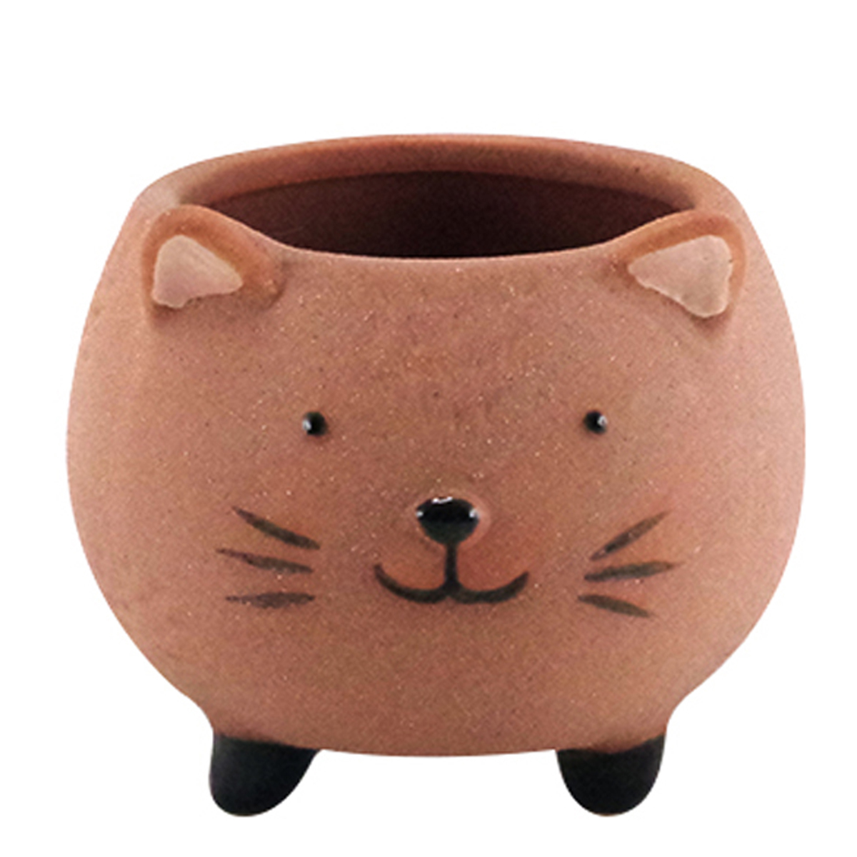 Cache pot céramique 'Tortue Japonaise' marron - 21x16x15 cm - [R6546]