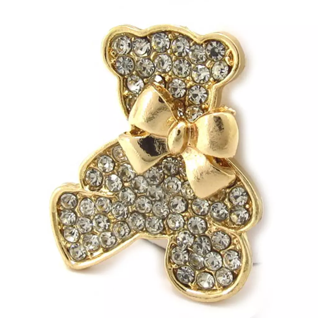 les trésors de lily Broche créateur 'Teddy' doré 36x30 mm [R6754]