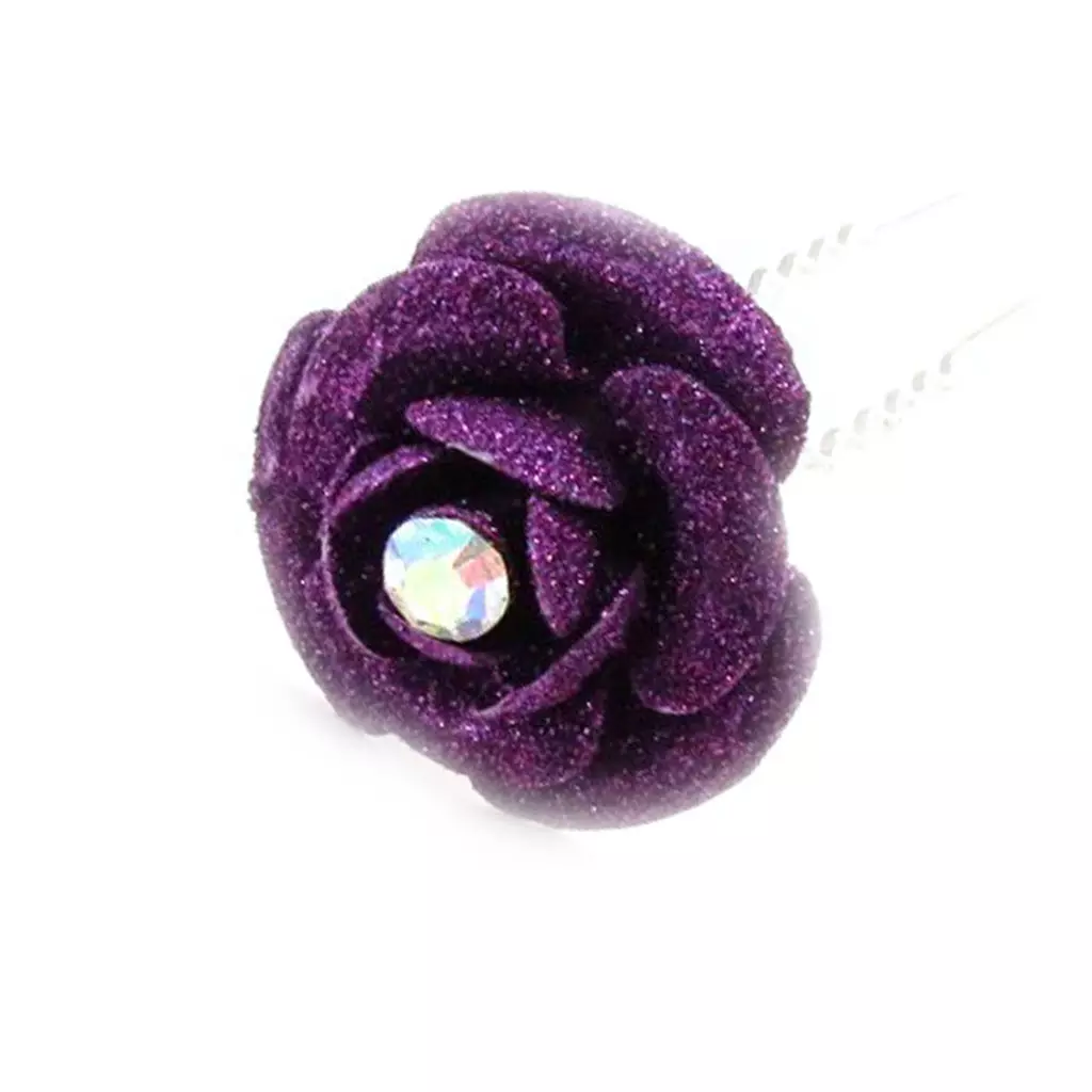 les trésors de lily Picot Créateur 'Rose' Violet 25 mm [B7980]