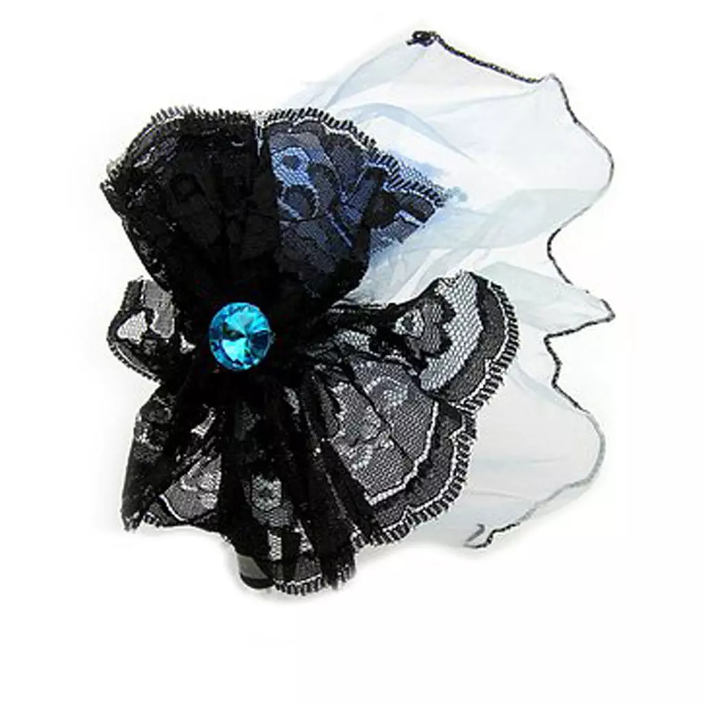 les trésors de lily Serre Tête créateur 'Sissi' bleu motif 15x7 cm [G9502]