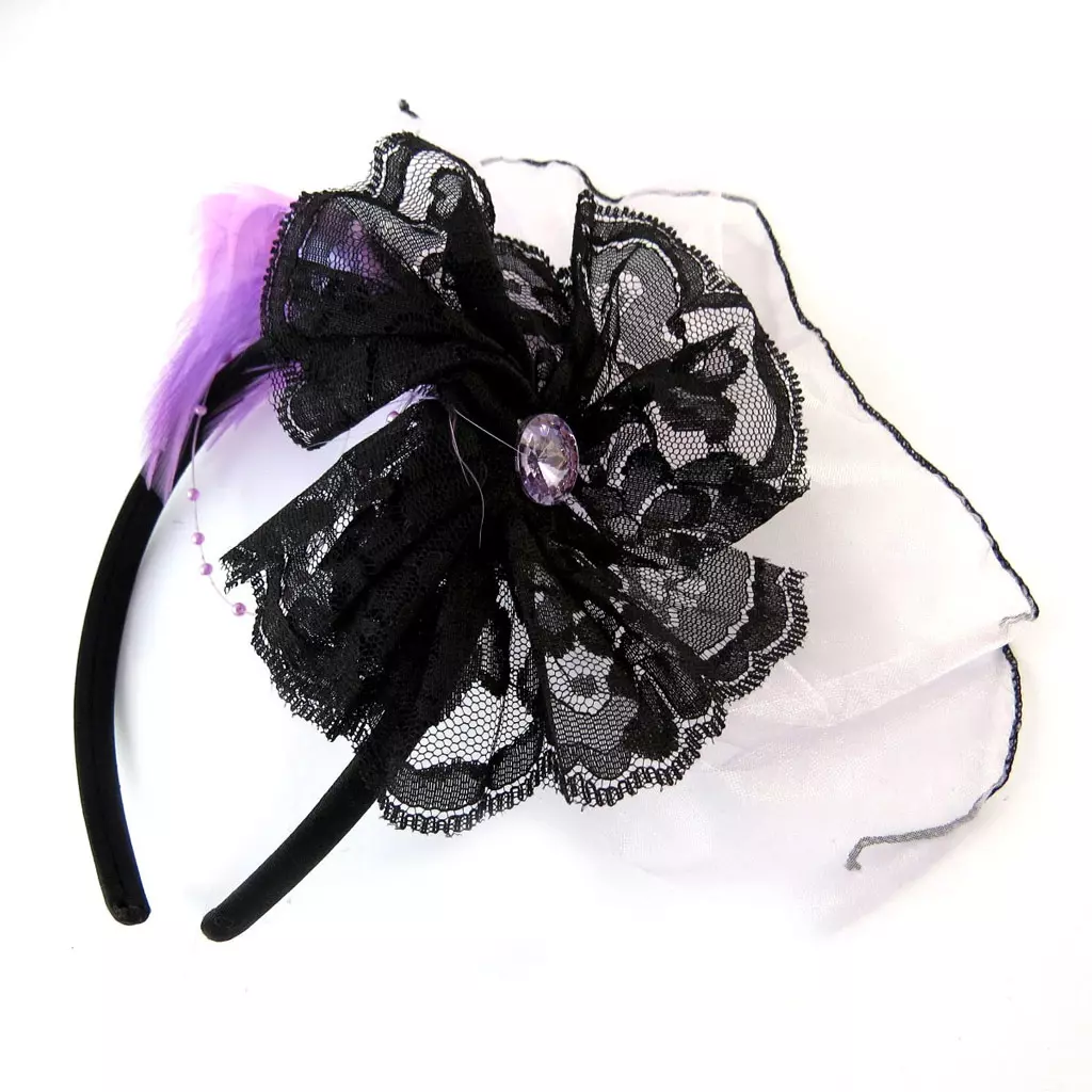 les trésors de lily Serre Tête créateur 'Sissi' violet noir motif 11x14 cm [H0296]