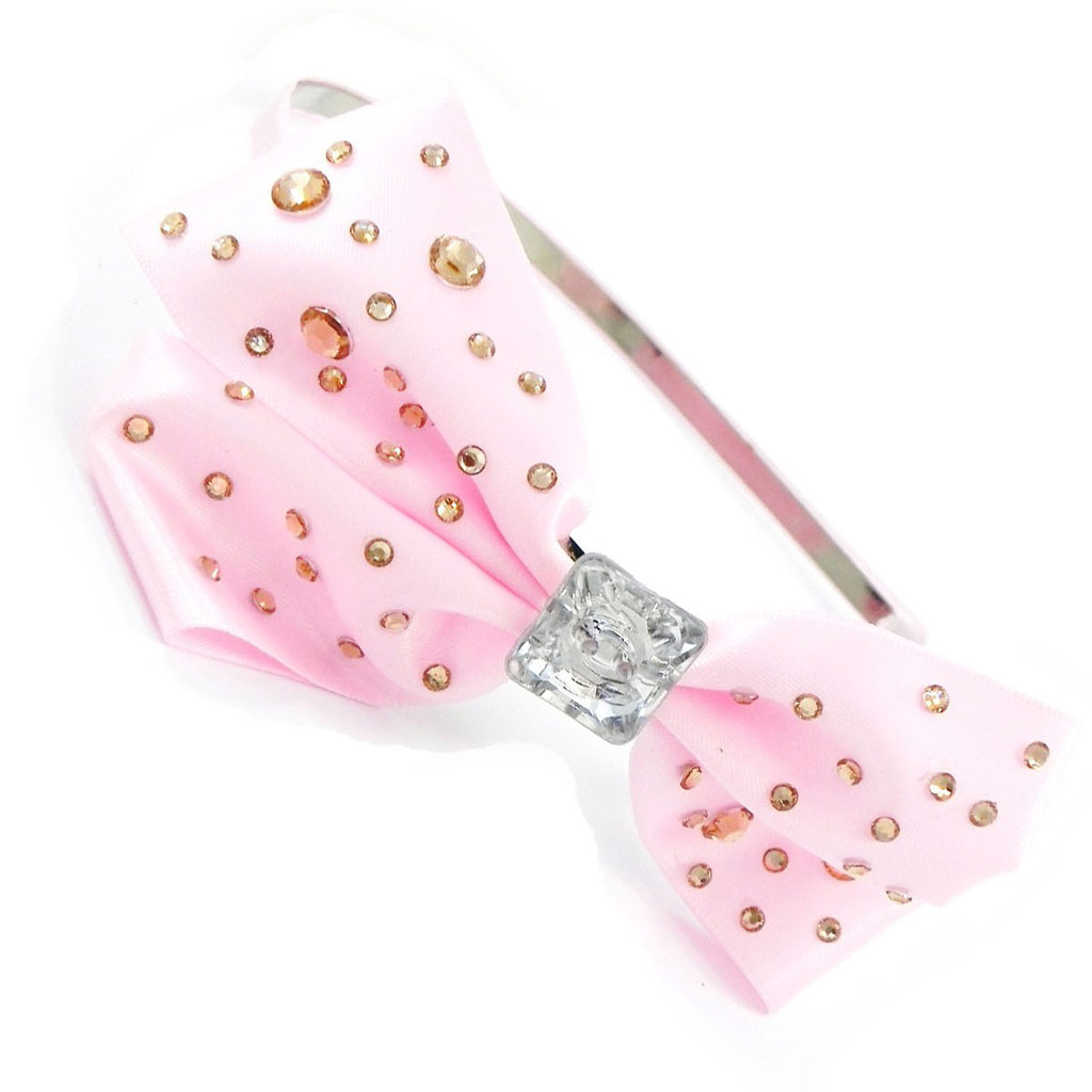 Serre-Tête créateur \'Sissi\' rose cristal - 75x120 mm - [H7597]