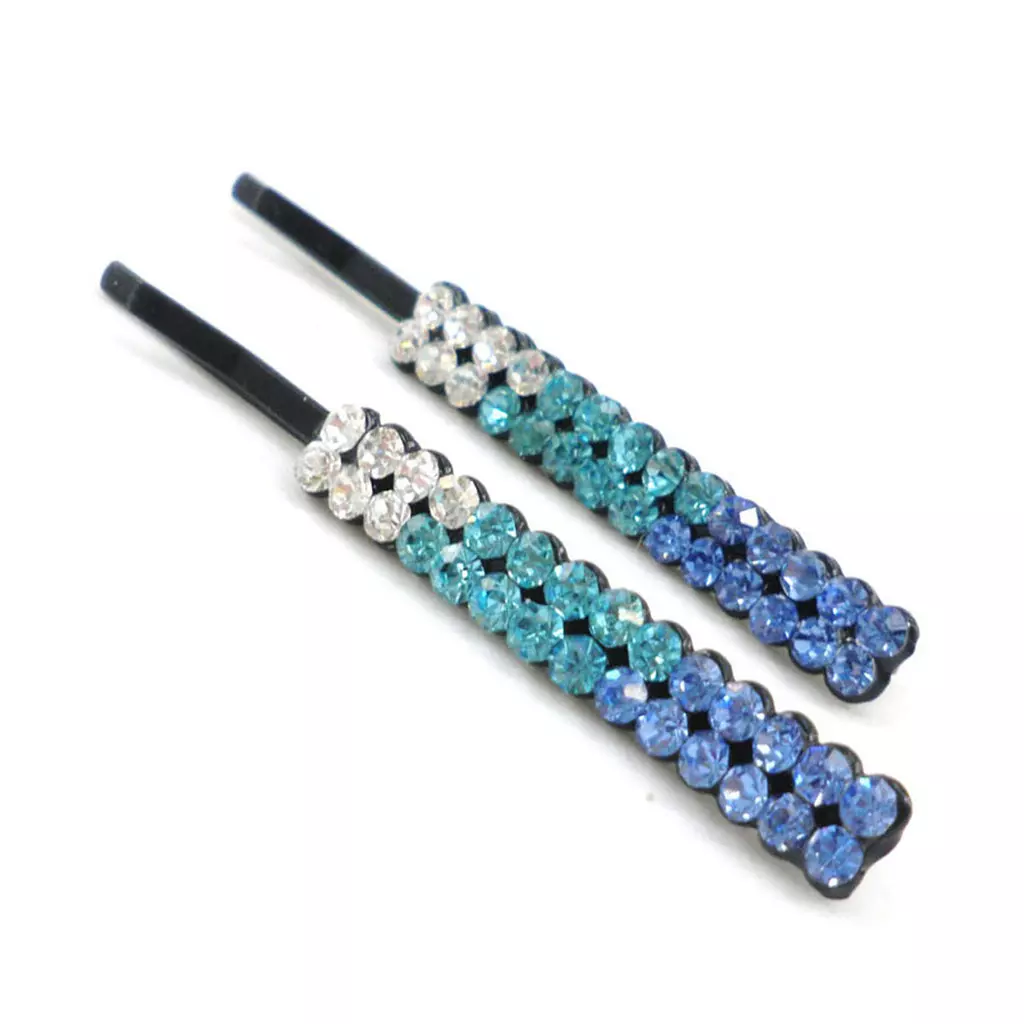 les trésors de lily Barrettes créateur 'Sissi' bleu 57x5 mm [I9267]