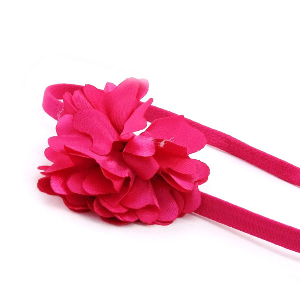 Bandeau souple \'Scarlett\' fuschia - 7 cm - [J0441]