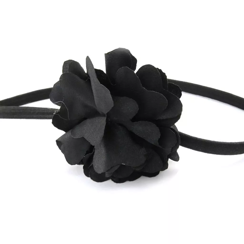 les trésors de lily Bandeau souple 'Scarlett' noir 7 cm [J0442]