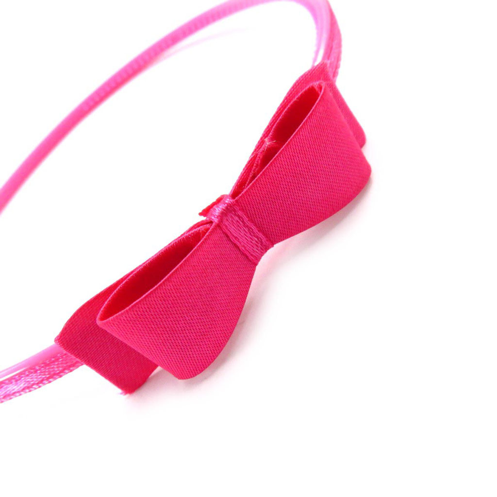 Serre-Tête enfant \'Scarlett\' noeud fuschia - 50x18 mm - [J5749]