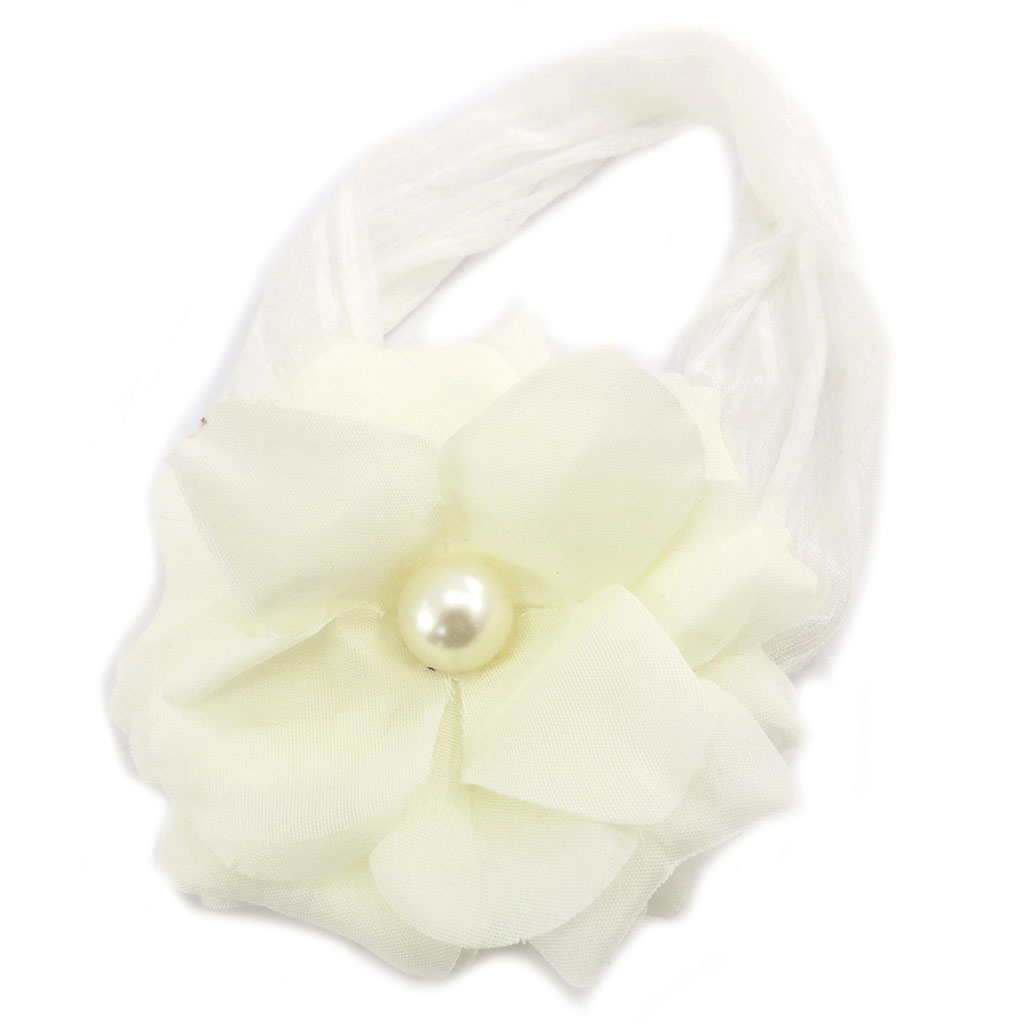 Serre-tête souple \'Scarlett\' ivoire - 10 cm - [J9153]