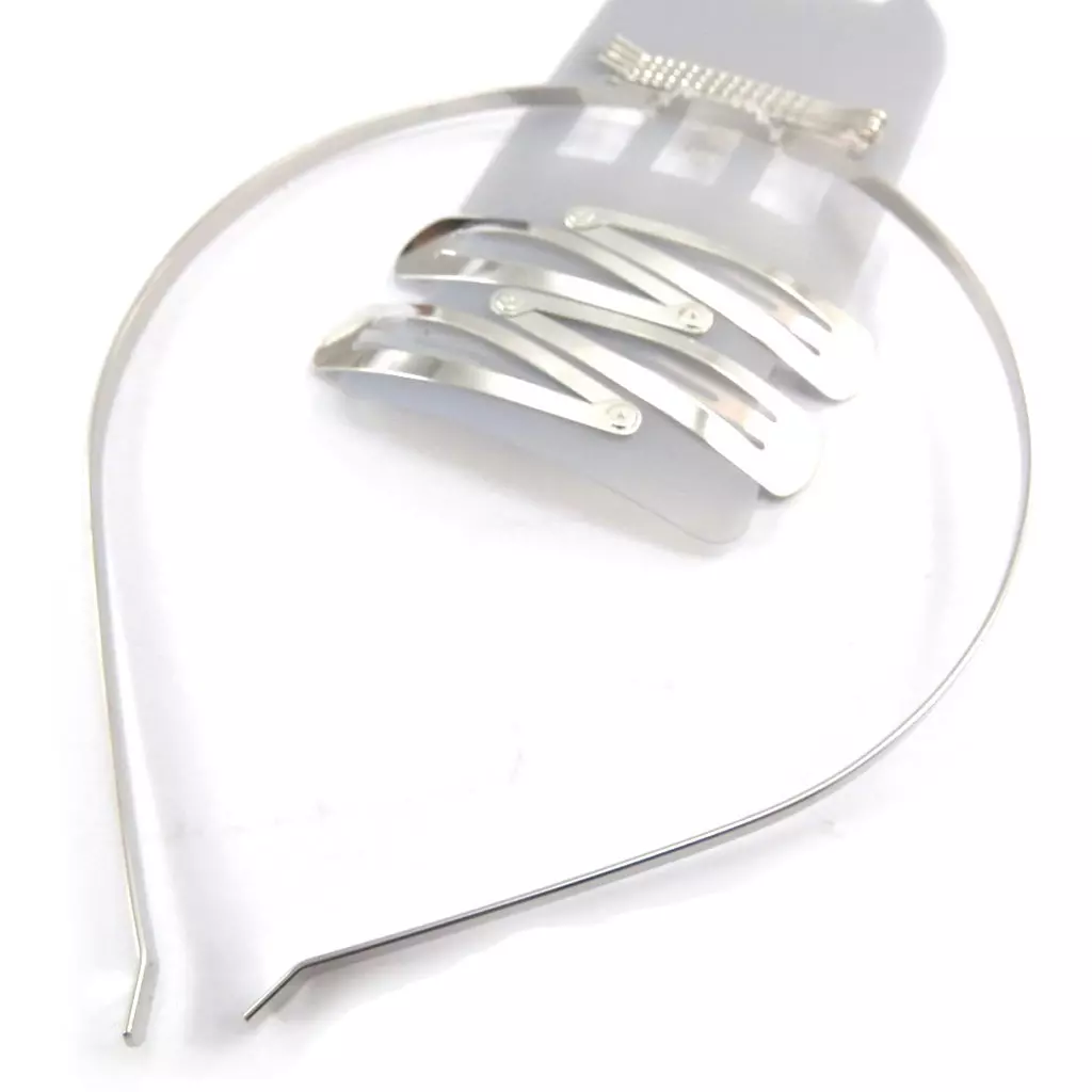 les trésors de lily Set coiffure 'Simplicité' argenté 9 pièces [K1321]