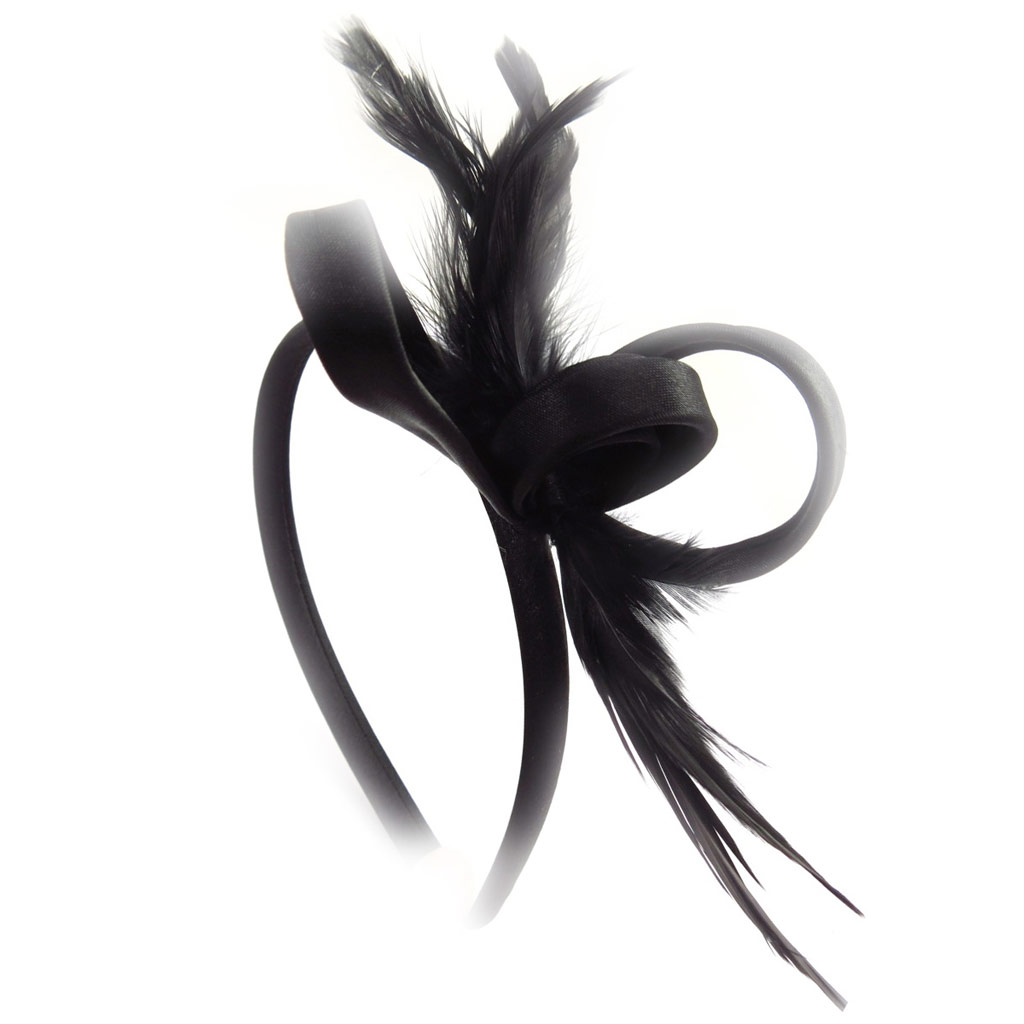 Serre-Tête créateur \'Scarlett\' noir - 16x9 cm - [K1502]
