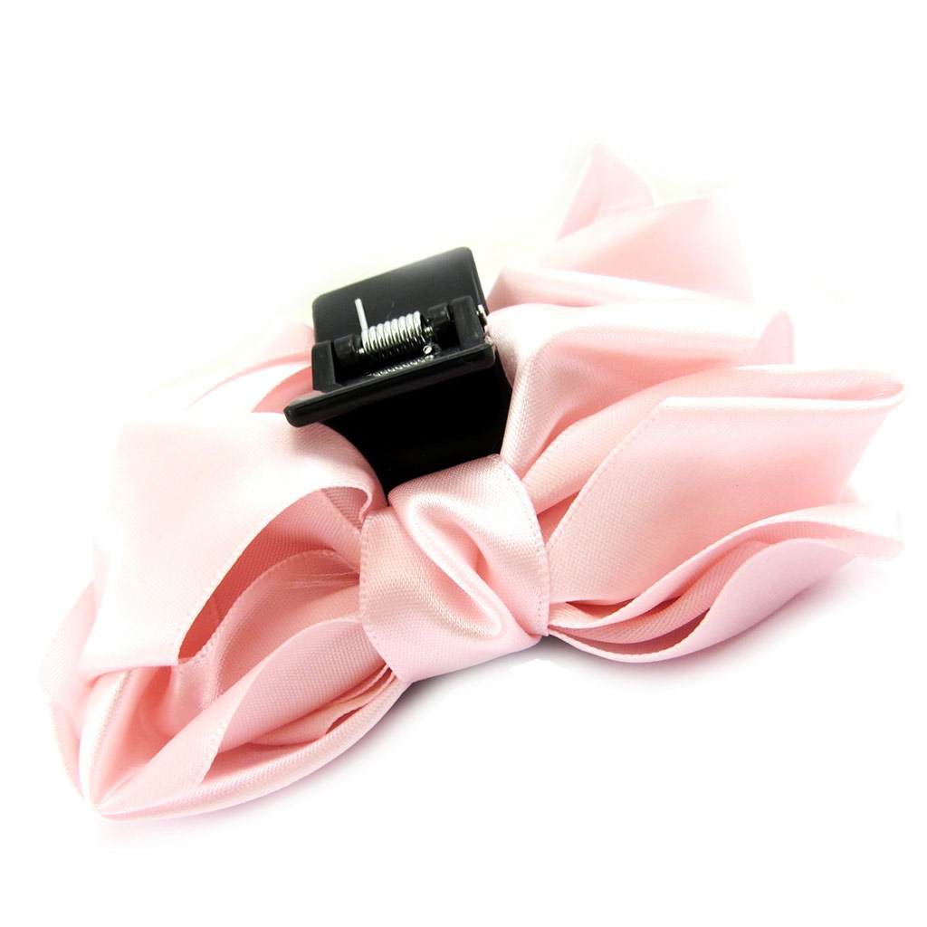 Pince créateur \'Scarlett\' rose pâle satiné - 11x9 cm - [L6205]