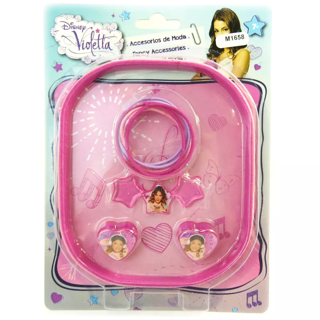 les trésors de lily Set accessoires cheveux 'Violetta' rose (10 pièces) [M1658]
