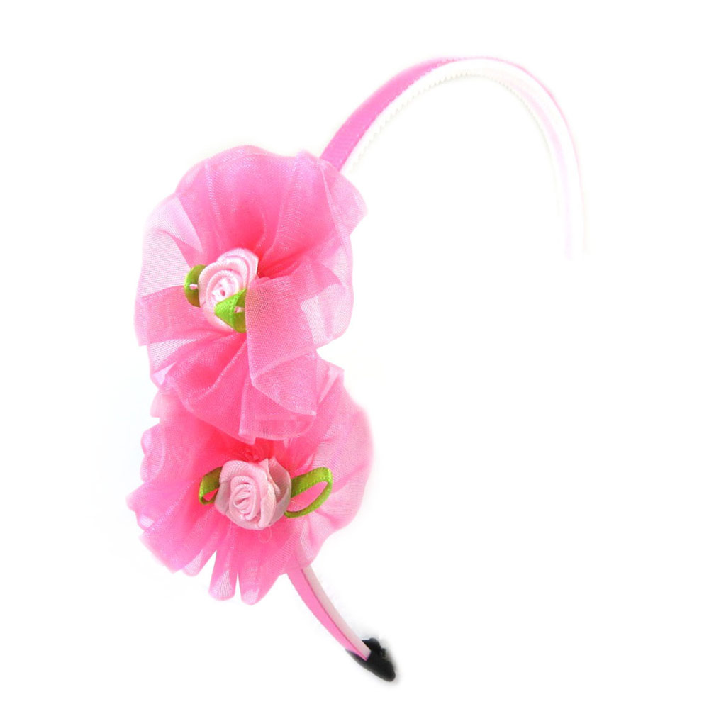 Serre-Tête enfant \'Scarlett\' rose fuschia - 80x25 mm - [N7287]