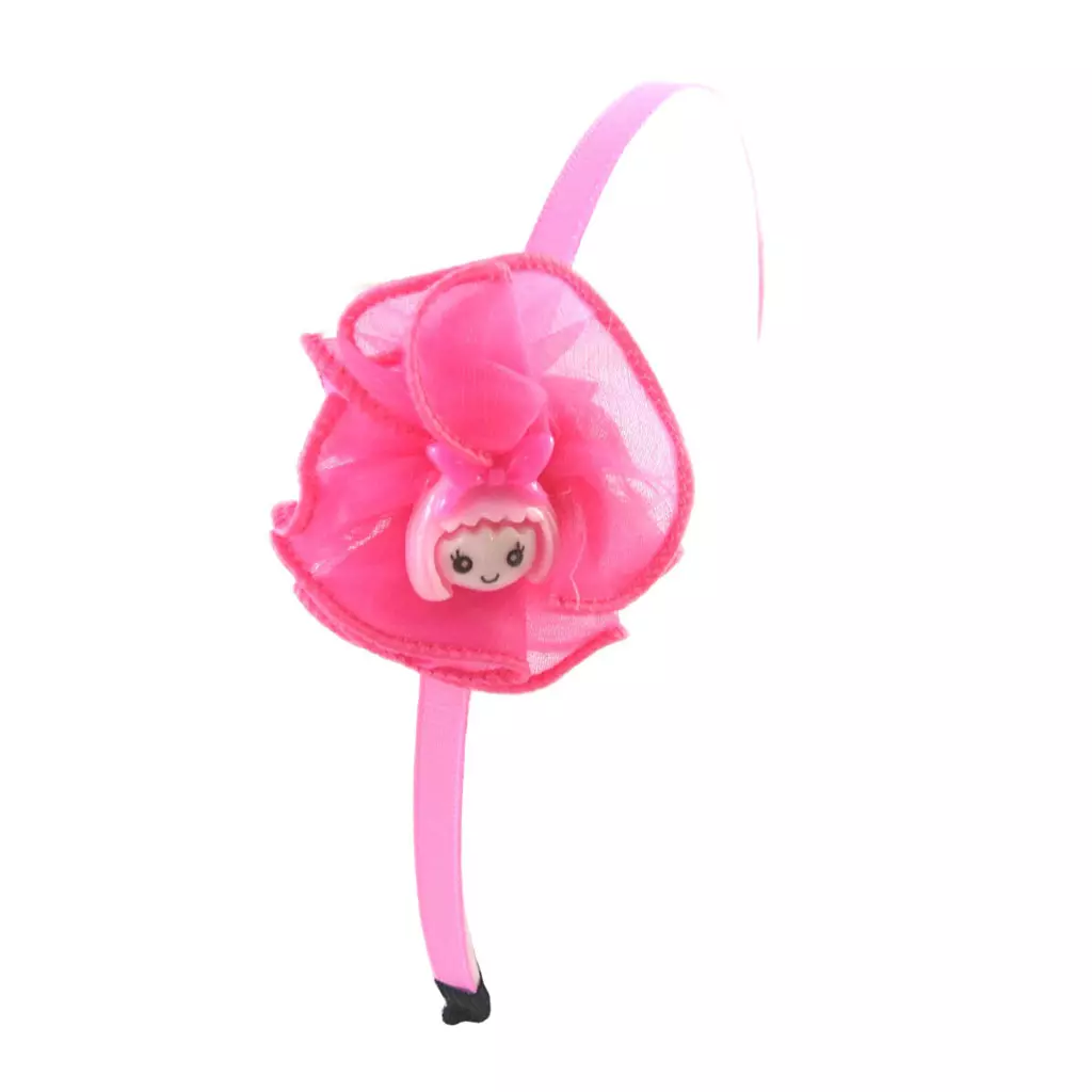 les trésors de lily Serre Tête enfant 'Scarlett' rose fuschia 5 cm [N7289]