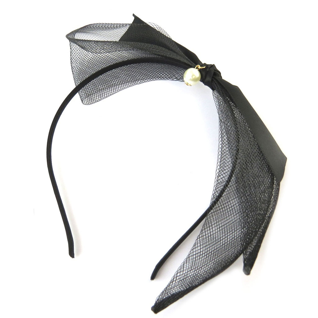 Serre-Tête créateur \'Scarlett\' noir - 60x5 mm - [N8218]