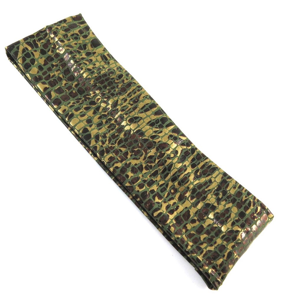 Bandeau souple \'Safari Queen\' vert doré - 6 cm - [P0083]