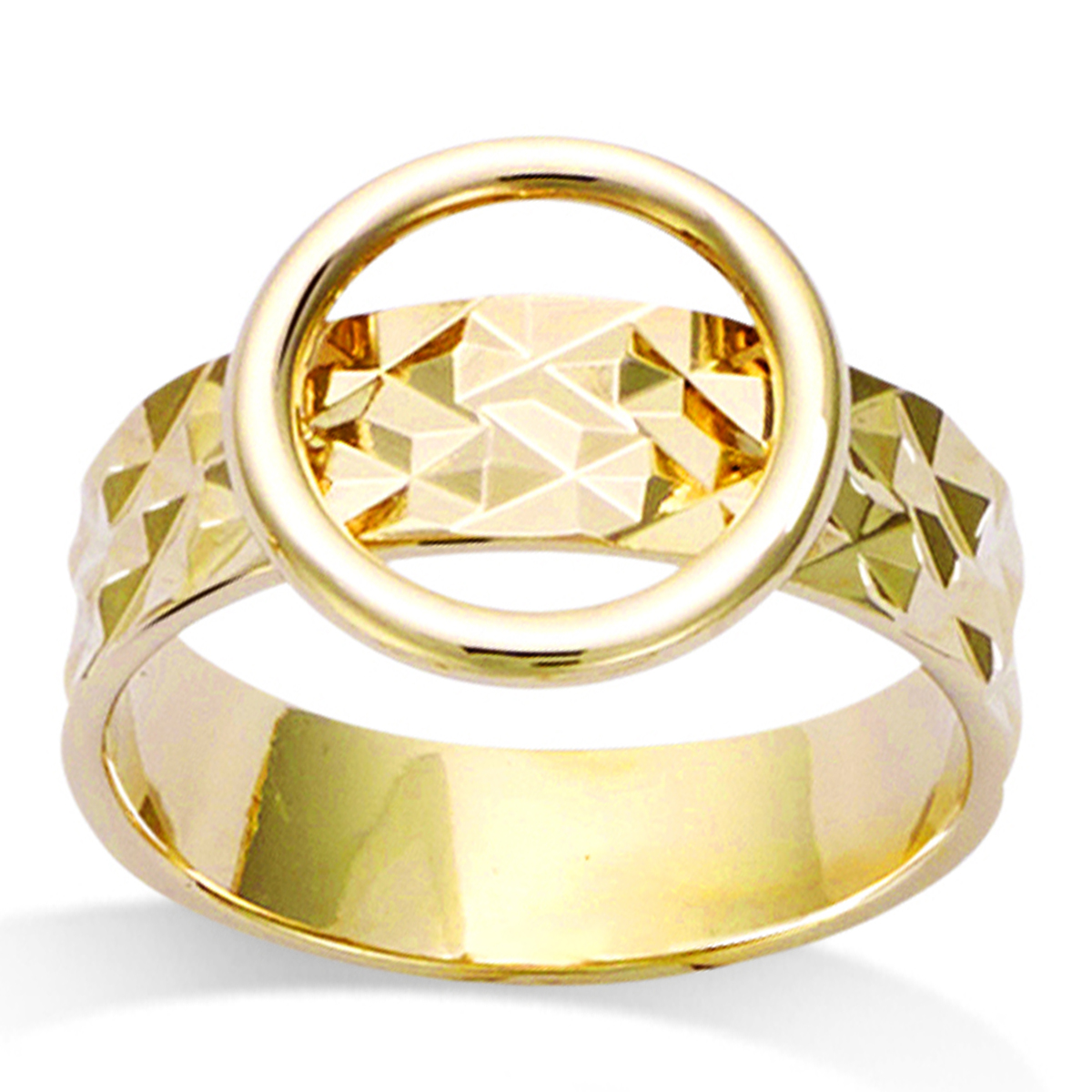 Bague Plaqué Or \'Cléopatra\' doré - 12 mm - [R7393]