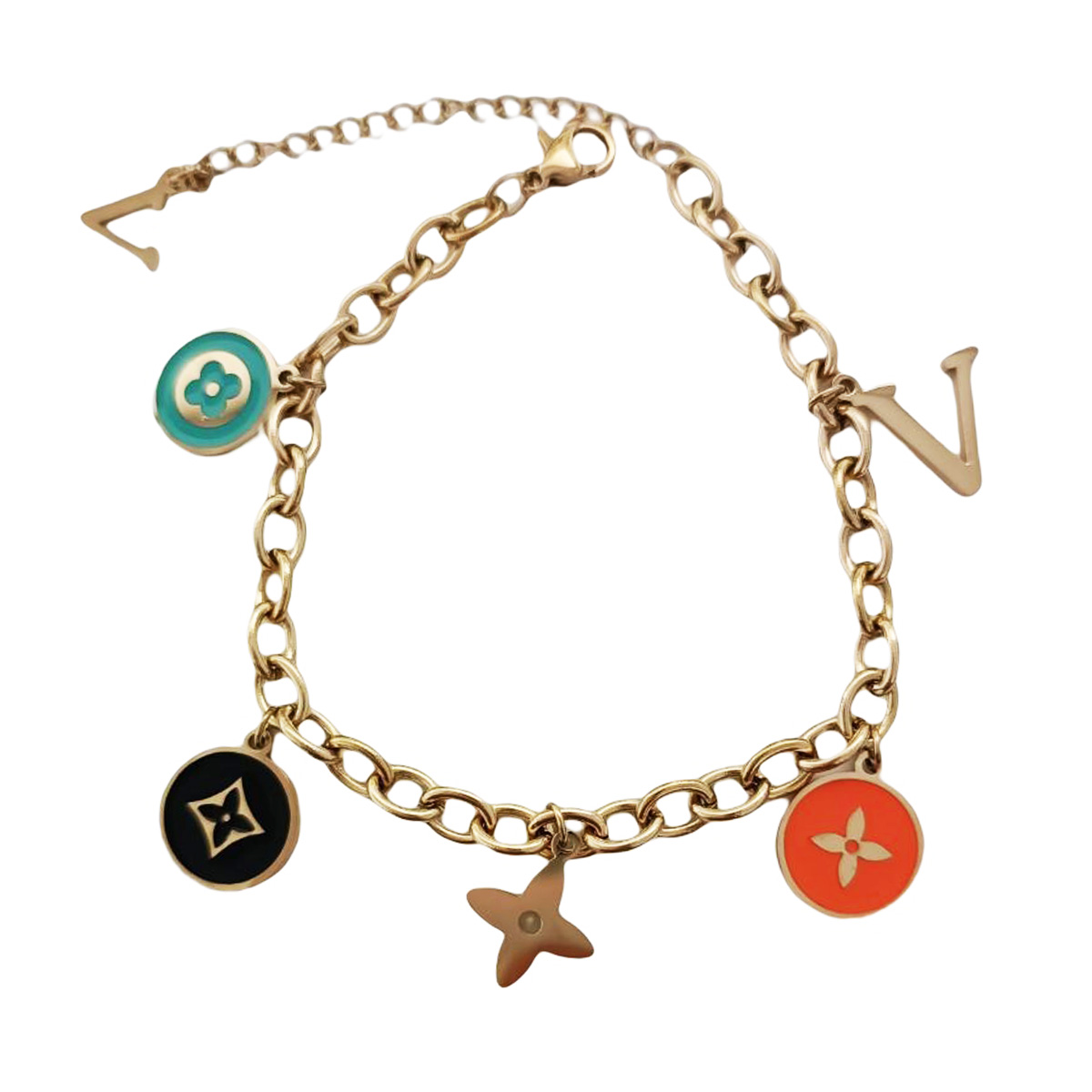 Bracelet Acier \'Boho\' multicolore doré - 12 mm - [R7499]