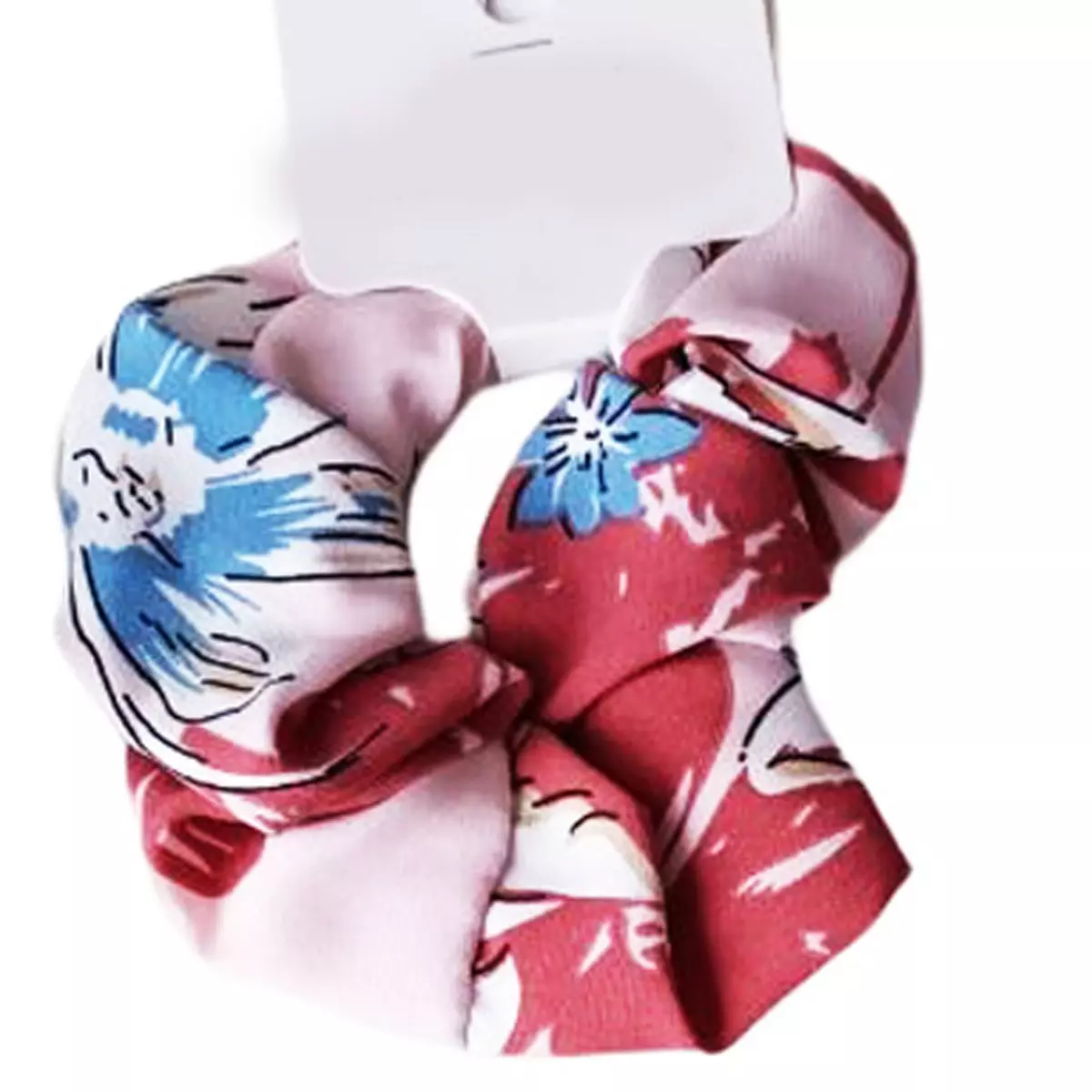 les trésors de lily Chouchou soie 'Scarlett' rose largeur 4 cm [R7582]
