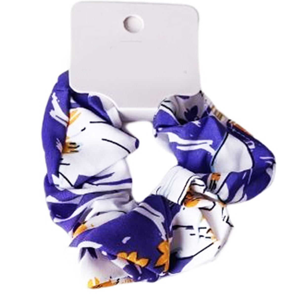 Chouchou soie \'Scarlett\' violet - largeur 4 cm - [R7583]