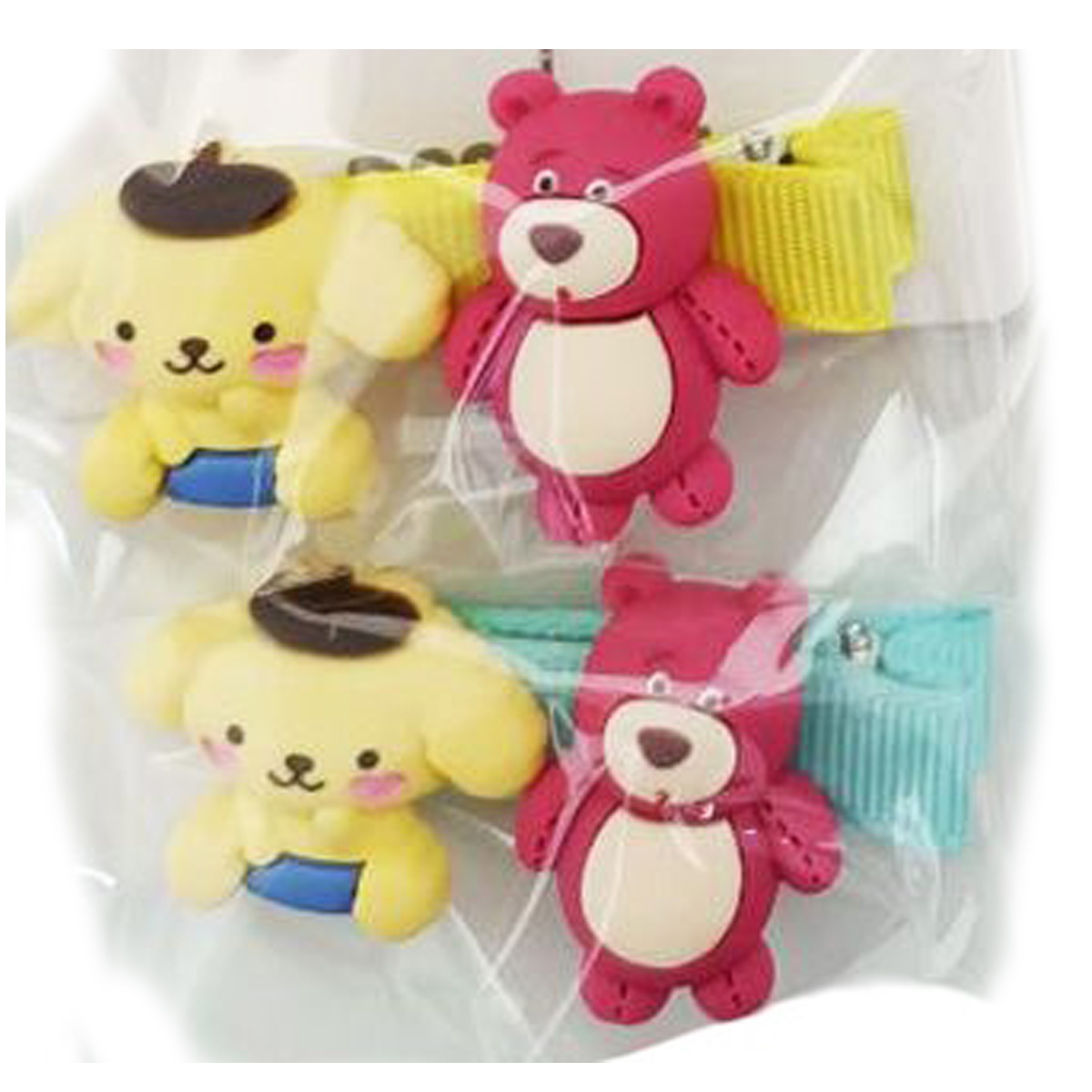 Barrette enfant \'Kawaï\' multicolore - 5 cm, motif 25 mm - [R7609]