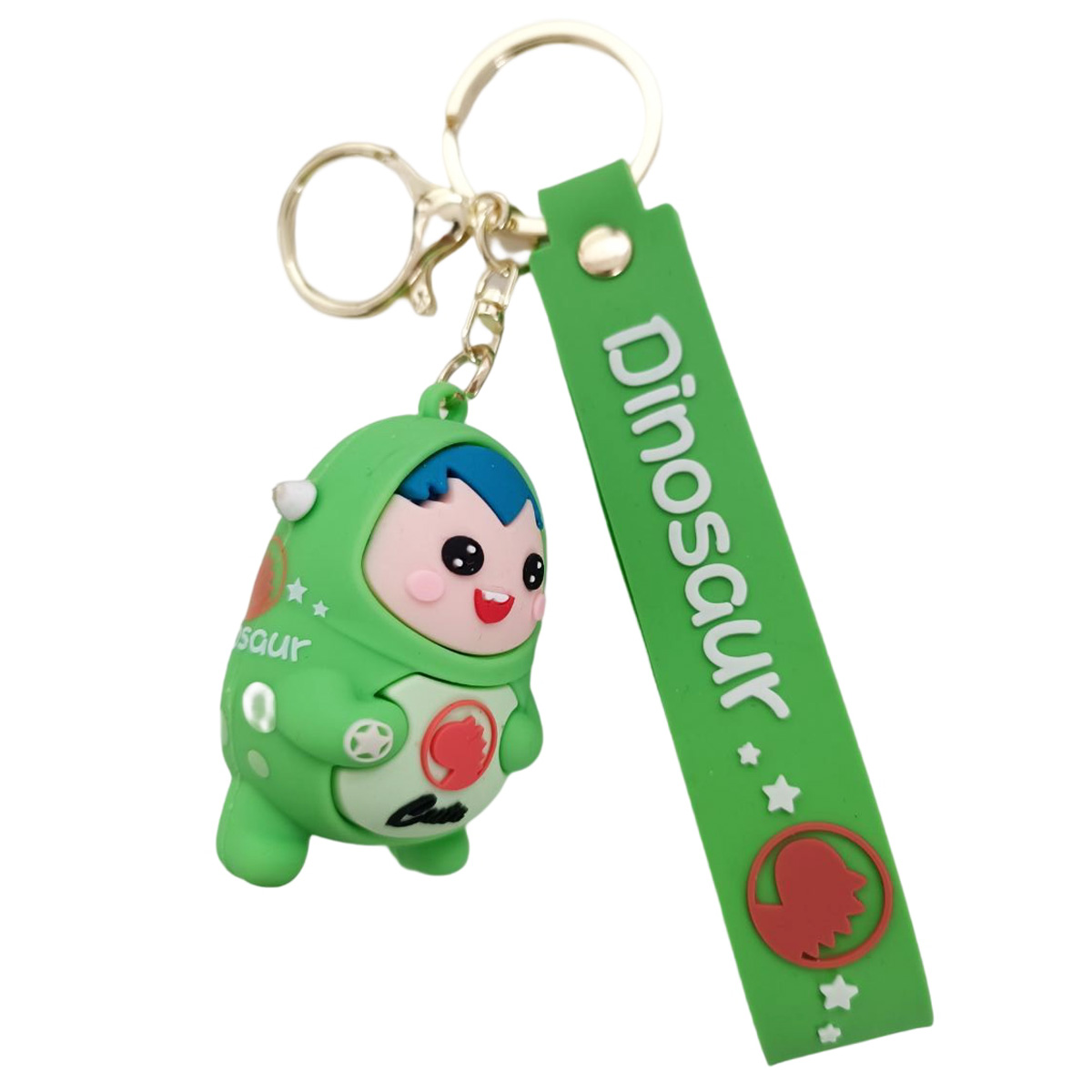 Porte-clés / bijoux de sac \'Kawaï\' dinosaure - 45x40 mm - [R7681]