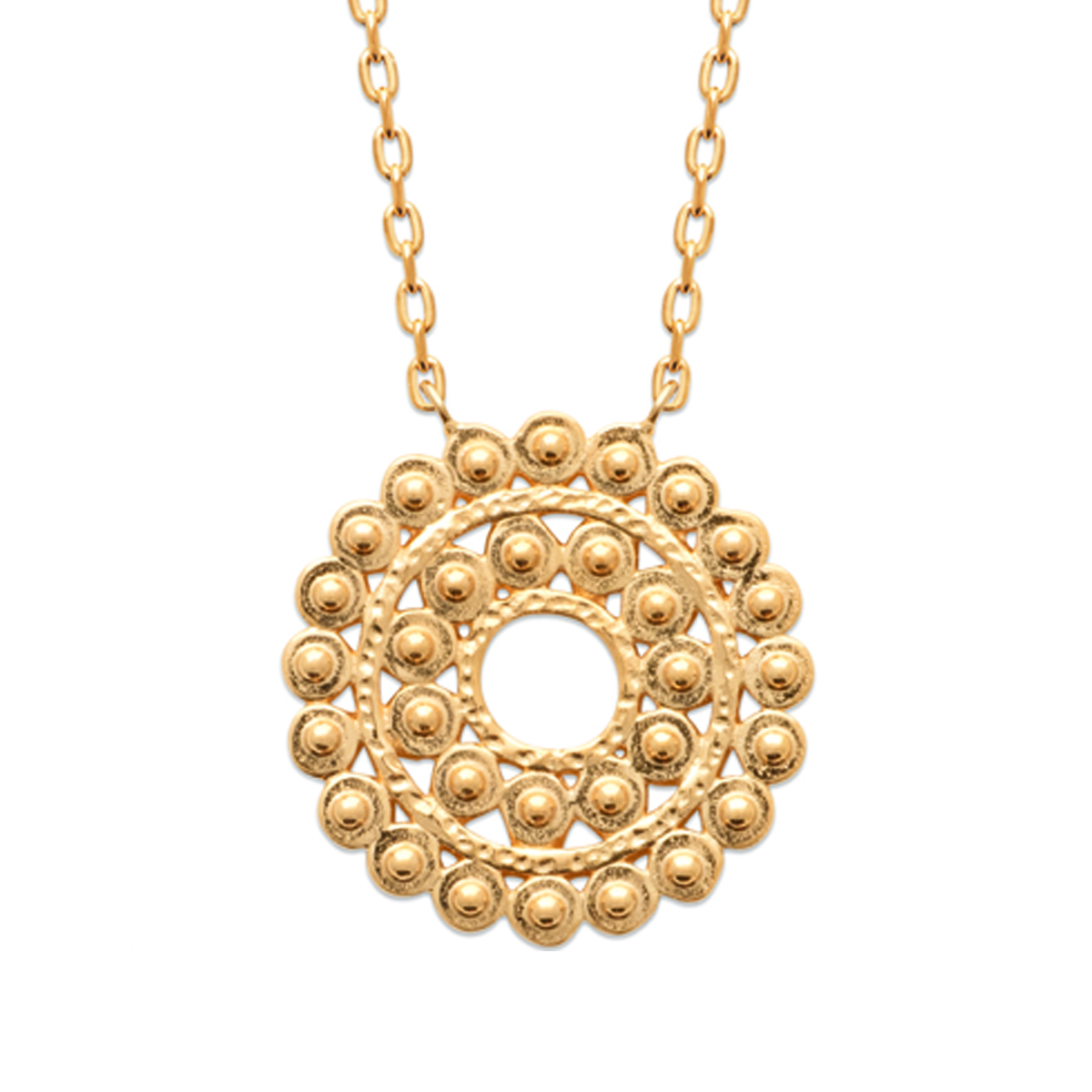 Collier Plaqué Or \'Cléopatra\' doré - 18 mm - [R7720]
