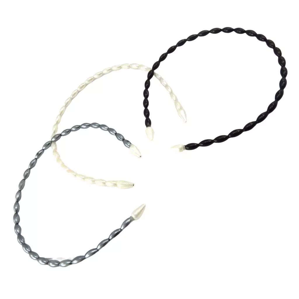 les trésors de lily Serre tête perles 'Perla' noir 5 mm [R7786]