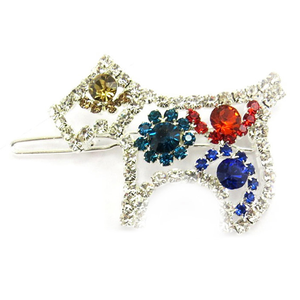Barrette boule créateur \'Sissi\' tutti frutti (chien) - 55x35 mm - [R7837]