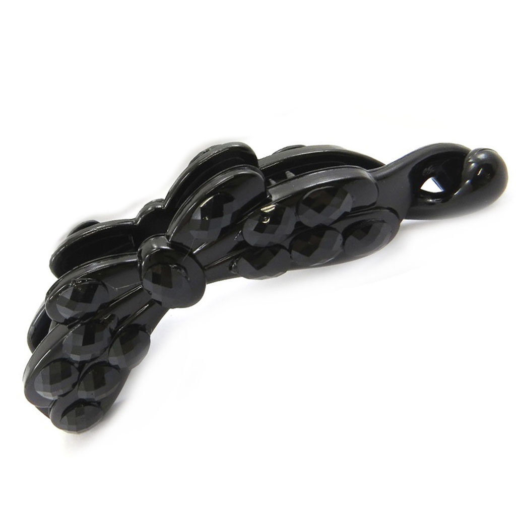 Barrette américaine \'Scarlett\' noir - 85x27 mm - [R7876]