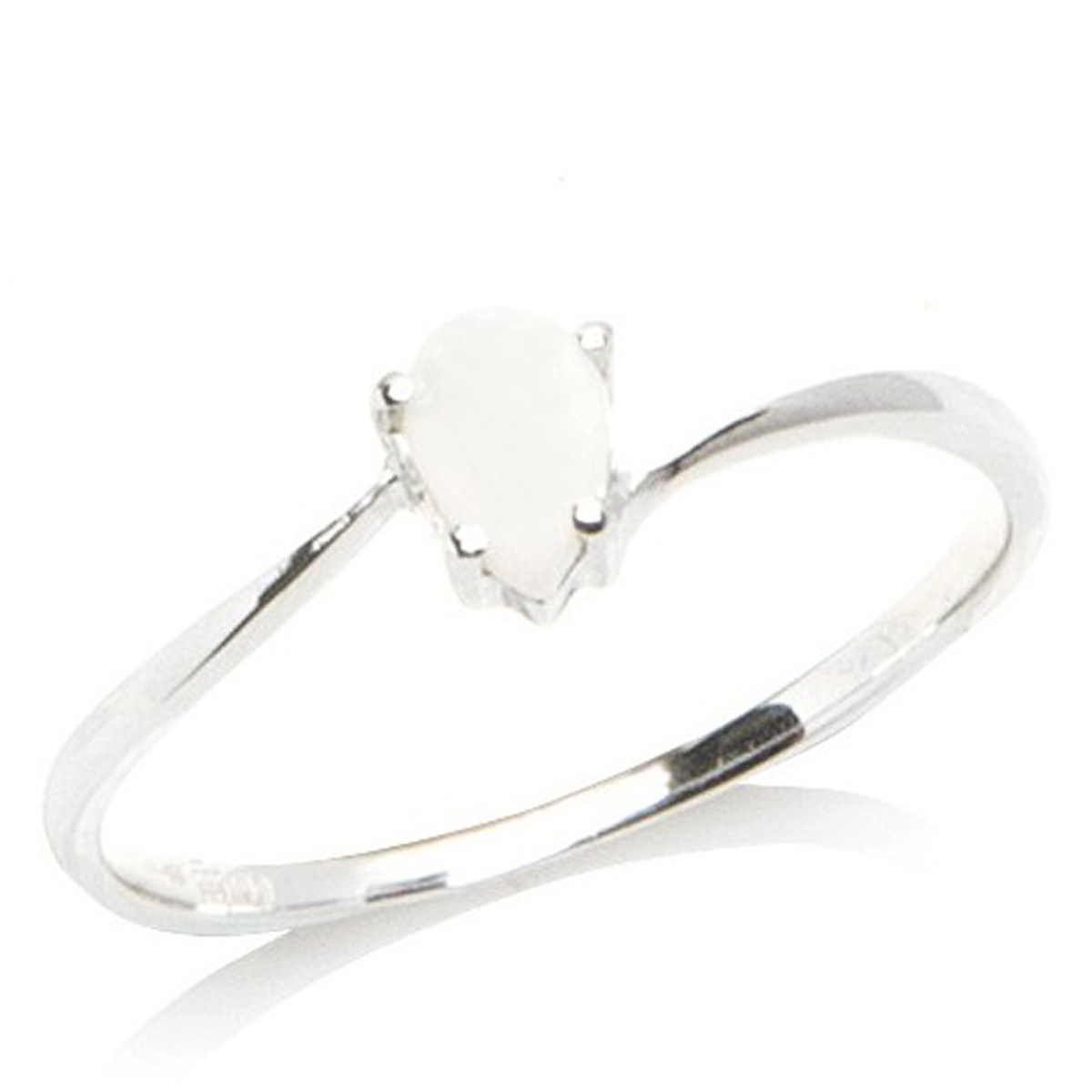 Bague Argent \'Déesse Opale\' Blanc argenté (rhodié) - 6 mm - [E8678]